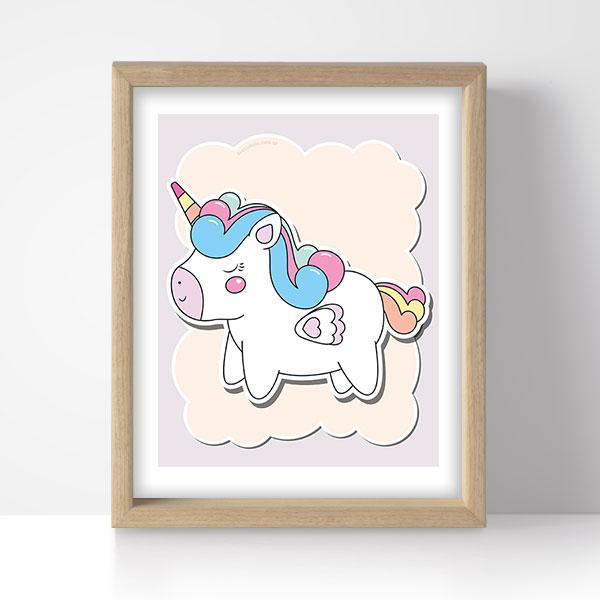 cuadritos imprimibles, kit imprimible, kit digital, unicornios