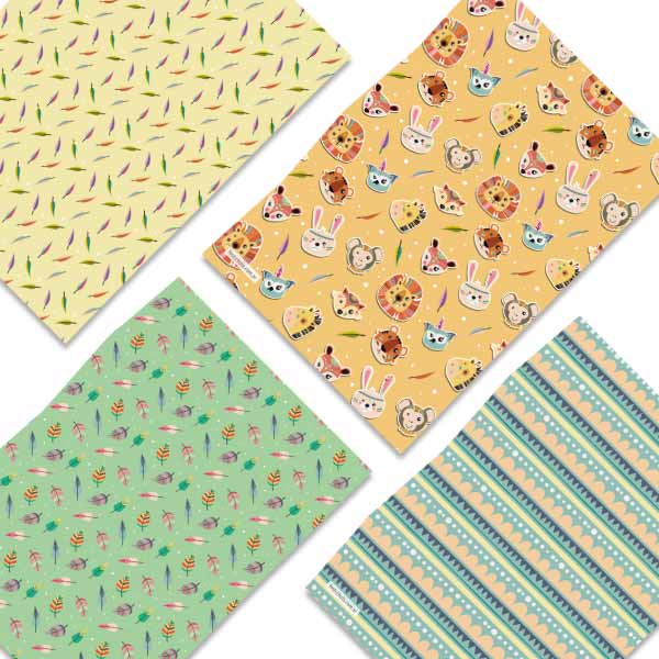 papeles estampados imprimibles, kit imprimible, imprimibles, animales salvajes